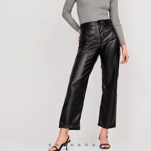 Vegan cropped leather Pants